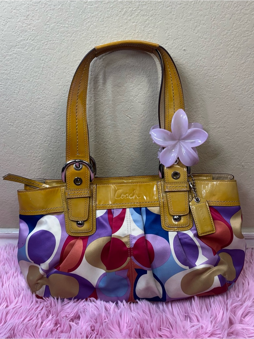 Coach colorful signature soho shoulder bag🌈